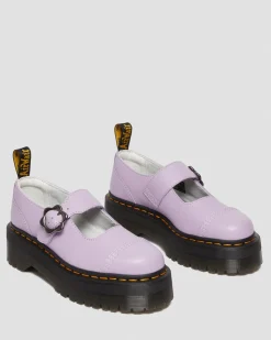 Store Addina Bloemengesp Leren Platform Schoenen UNISEX Dames Sale|Platform Schoenen