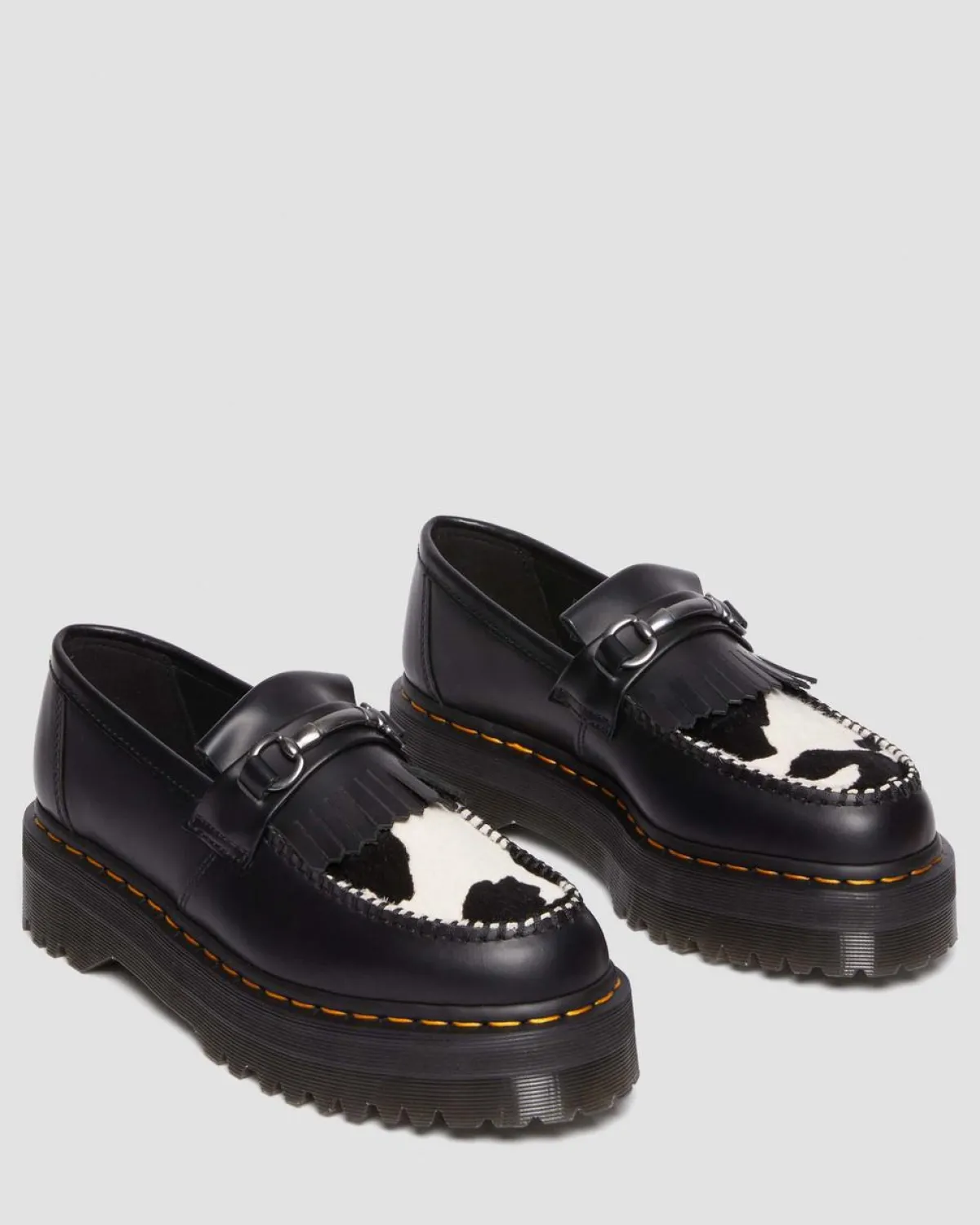 Online Adrian Snaffle Hair-On Leren Koeienprint Kiltie Loafers MENS Heren Sale|Schoenen