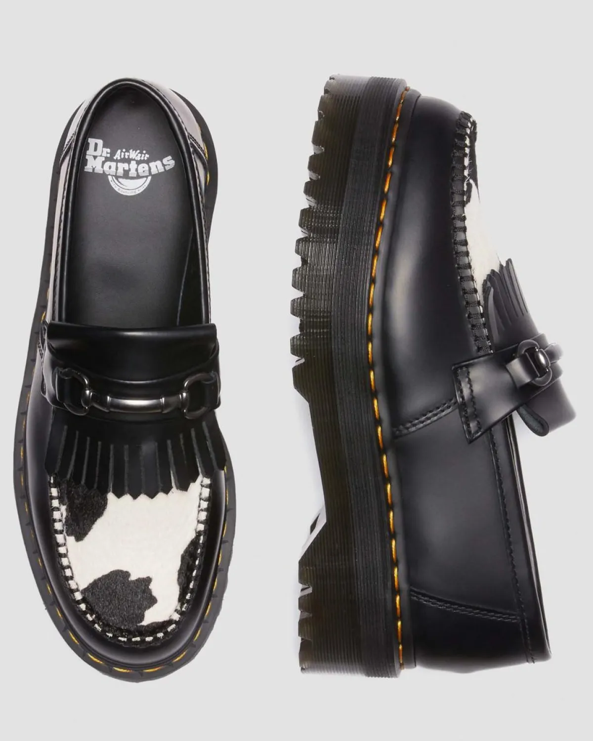 Online Adrian Snaffle Hair-On Leren Koeienprint Kiltie Loafers MENS Heren Sale|Schoenen