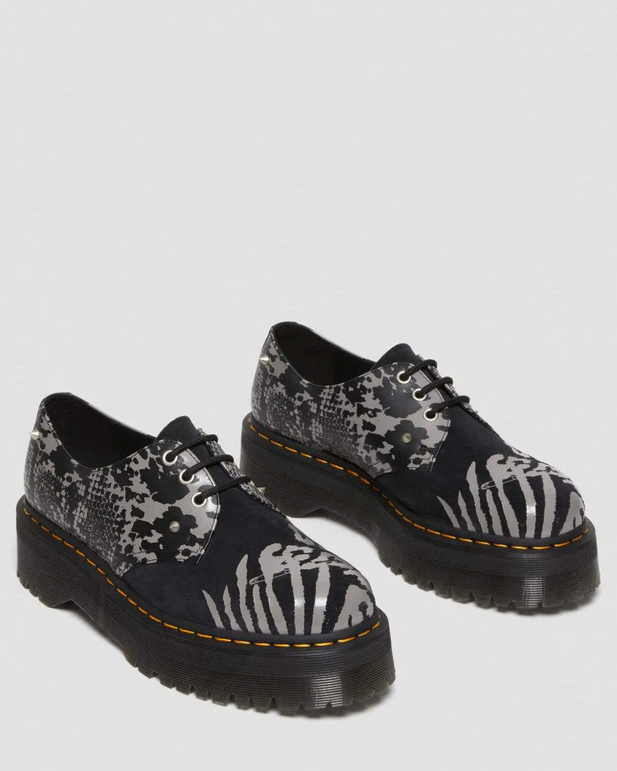 Sale 1461 Animal Clash Leren & Suède Platform Schoenen MENS Heren Sale|Veterschoenen