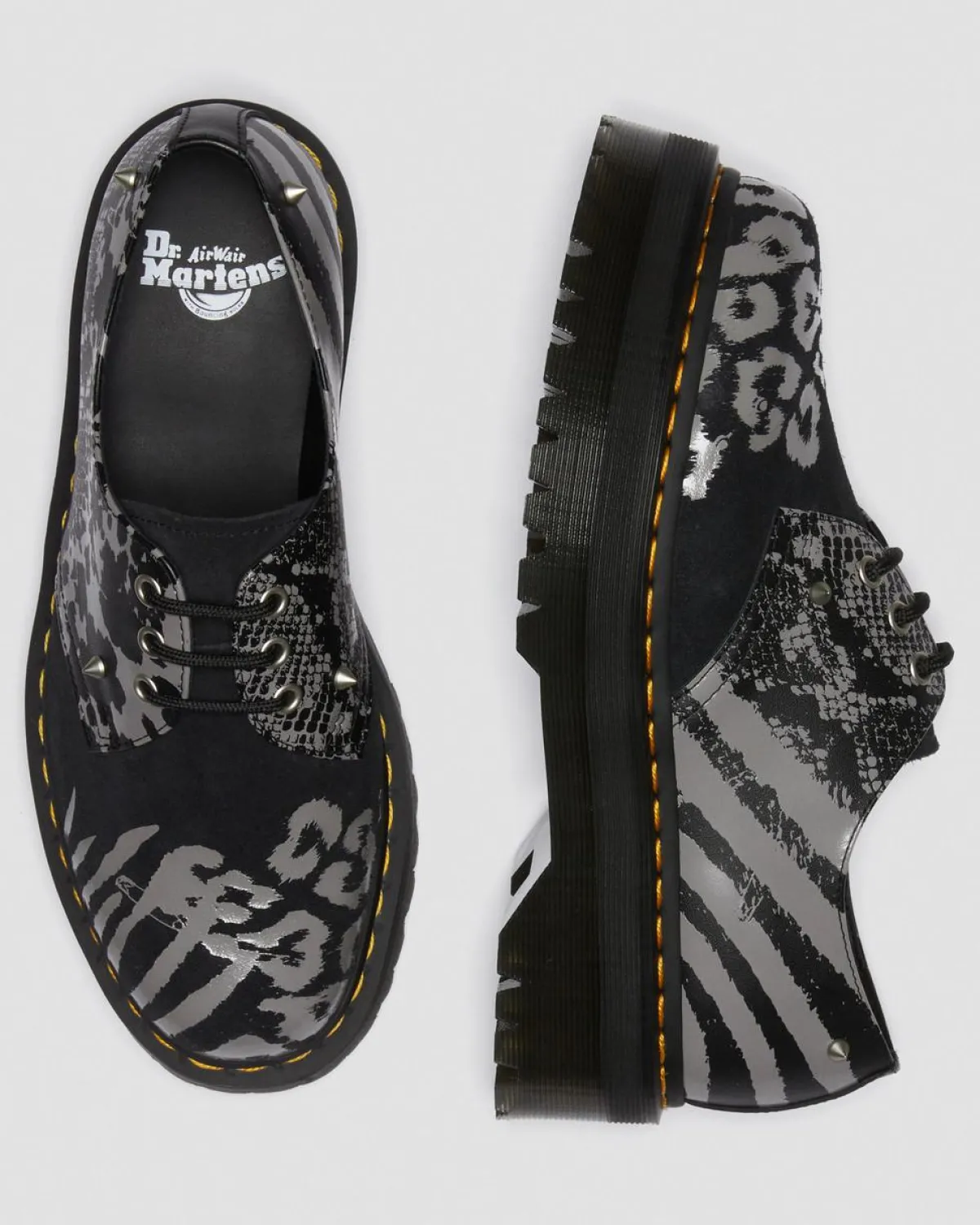 Sale 1461 Animal Clash Leren & Suède Platform Schoenen MENS Heren Sale|Veterschoenen