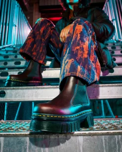Best Audrick Brando Leren Platform Chelsea Laarzen WOMENS Enkellaarzen|Chelsea Boots