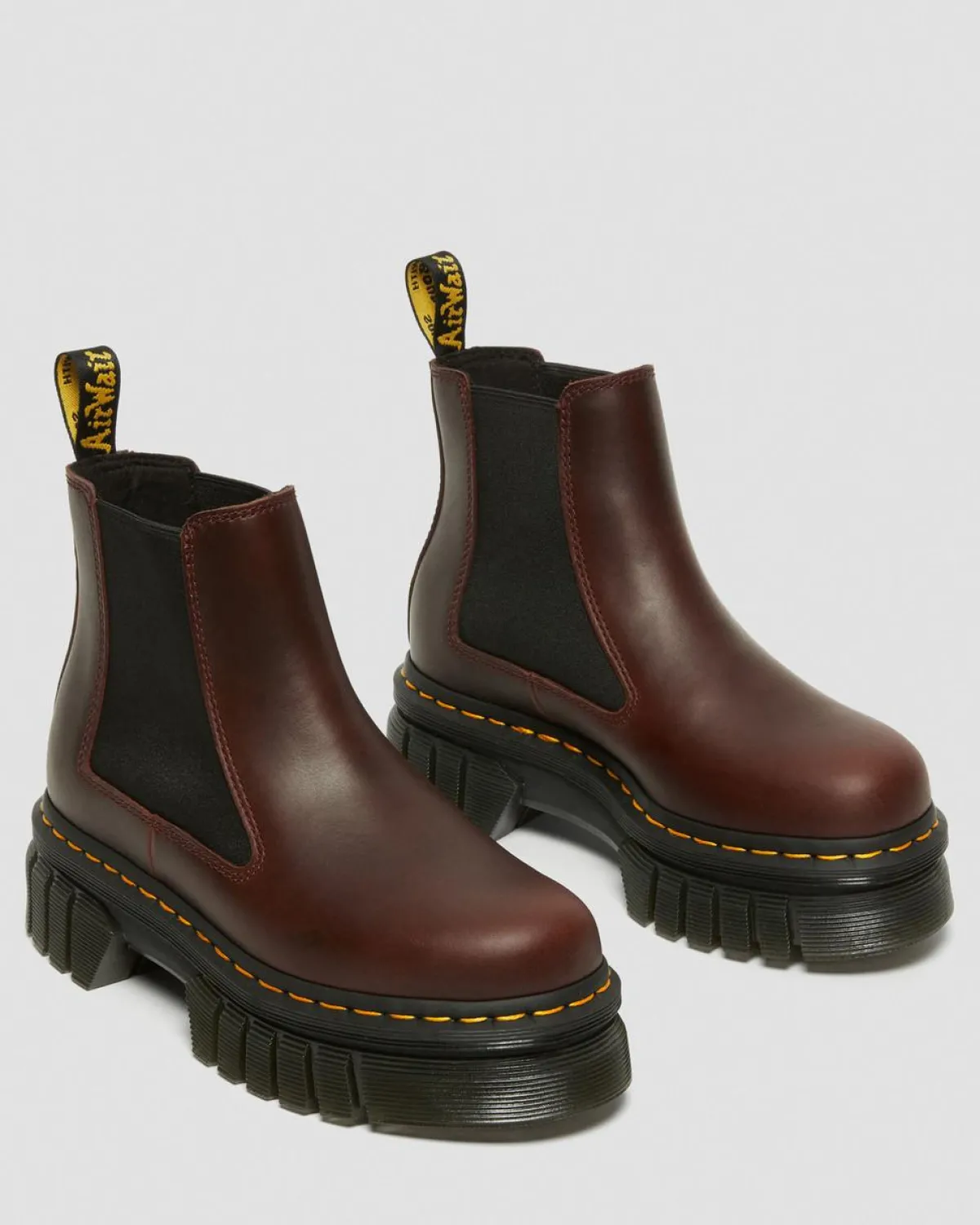 Best Audrick Brando Leren Platform Chelsea Laarzen WOMENS Enkellaarzen|Chelsea Boots