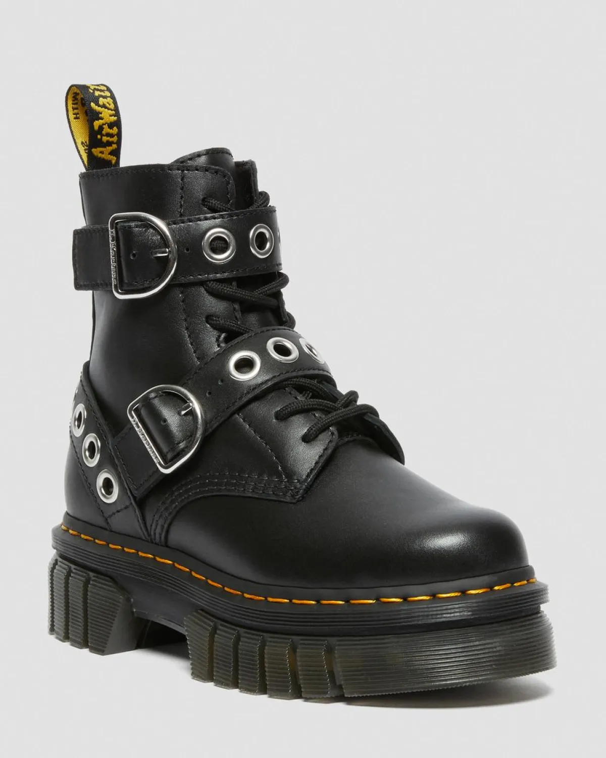 Hot Audrick Hardware Leren Platform Laarzen WOMENS Platform Laarzen