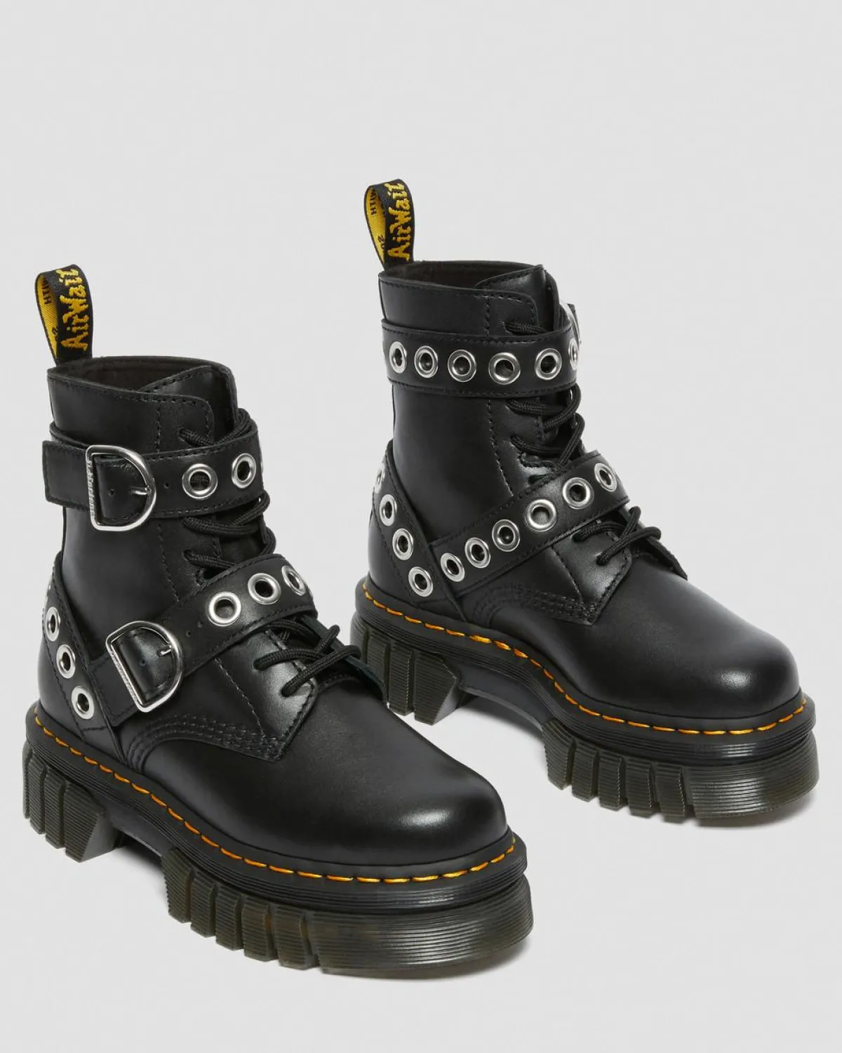 Hot Audrick Hardware Leren Platform Laarzen WOMENS Platform Laarzen