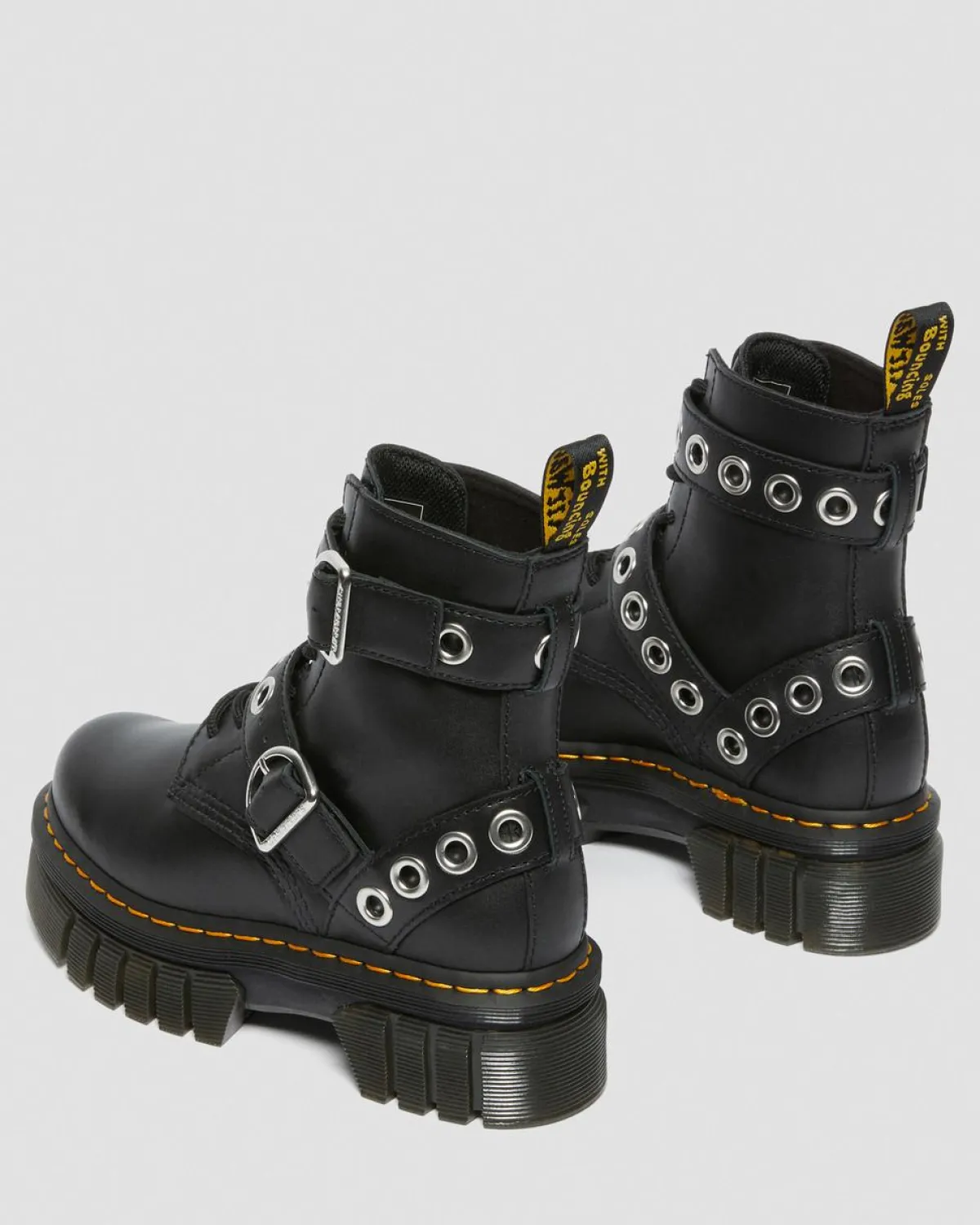 Hot Audrick Hardware Leren Platform Laarzen WOMENS Platform Laarzen