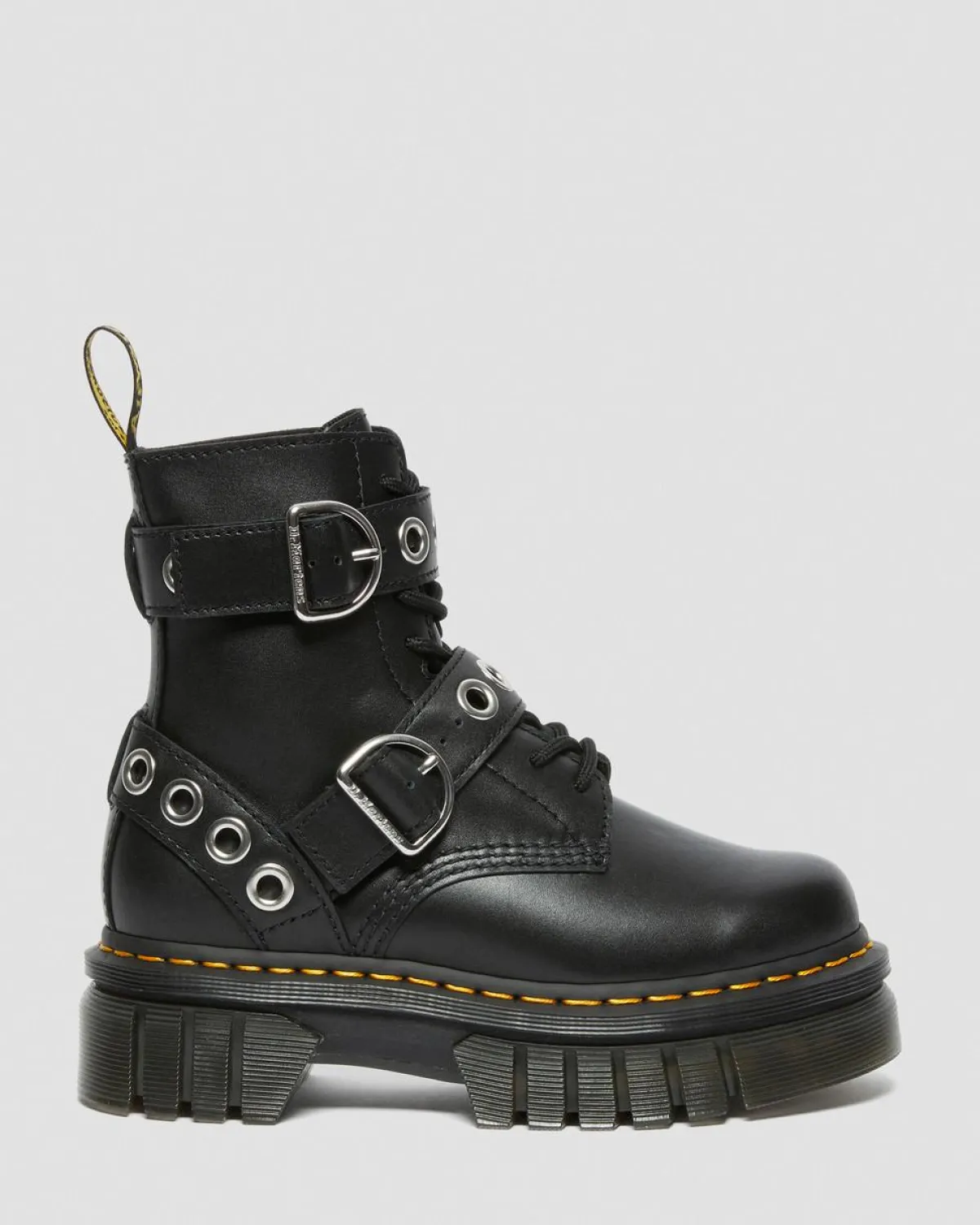 Hot Audrick Hardware Leren Platform Laarzen WOMENS Platform Laarzen