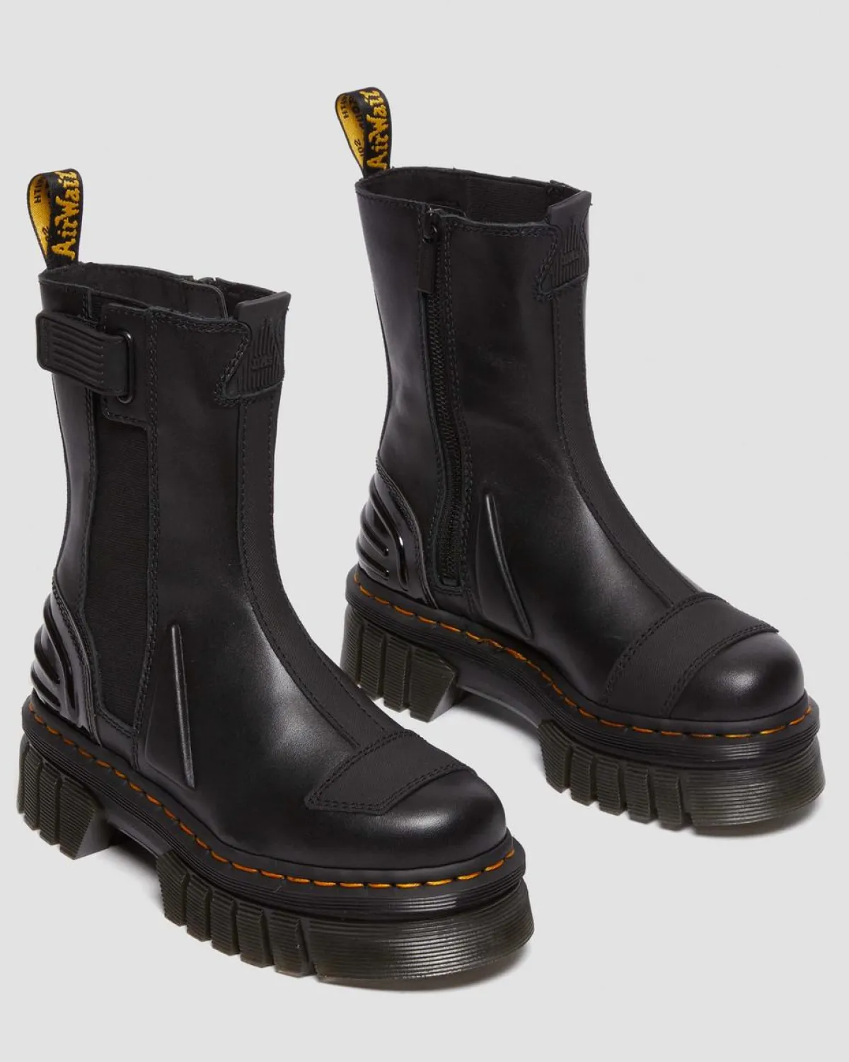 Clearance Audrick Hi Platform Chelsea Laarzen UNISEX Enkellaarzen|Zachte Leren Laarzen