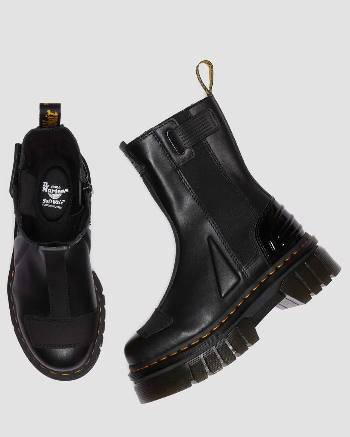 Clearance Audrick Hi Platform Chelsea Laarzen UNISEX Enkellaarzen|Zachte Leren Laarzen