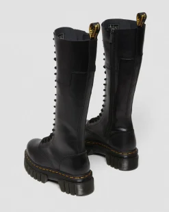 Cheap Audrick Leren Kniehoge Platformlaarzen met 20 veterogen WOMENS Hoge Laarzen|Veterlaarzen