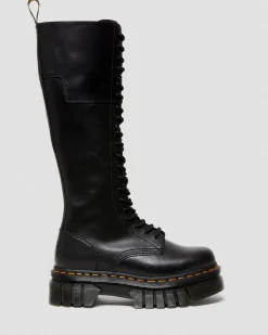 Cheap Audrick Leren Kniehoge Platformlaarzen met 20 veterogen WOMENS Hoge Laarzen|Veterlaarzen