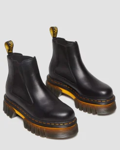 Online Audrick Leren Platform Chelsea Boots met Contrasterende Zool WOMENS Enkellaarzen|Chelsea Boots
