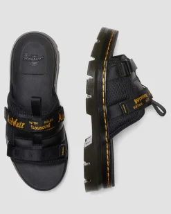 Shop Ayce Logo Gemalen Leren Platform Slippers met Band UNISEX Sandalen|Schoenen