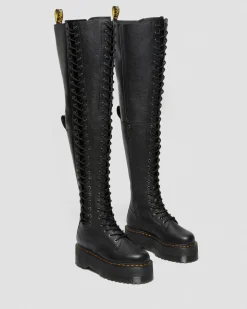 Best Azreya Max Leren Platform Laarzen met 26-veterogen WOMENS Hoge Laarzen|Platform Laarzen