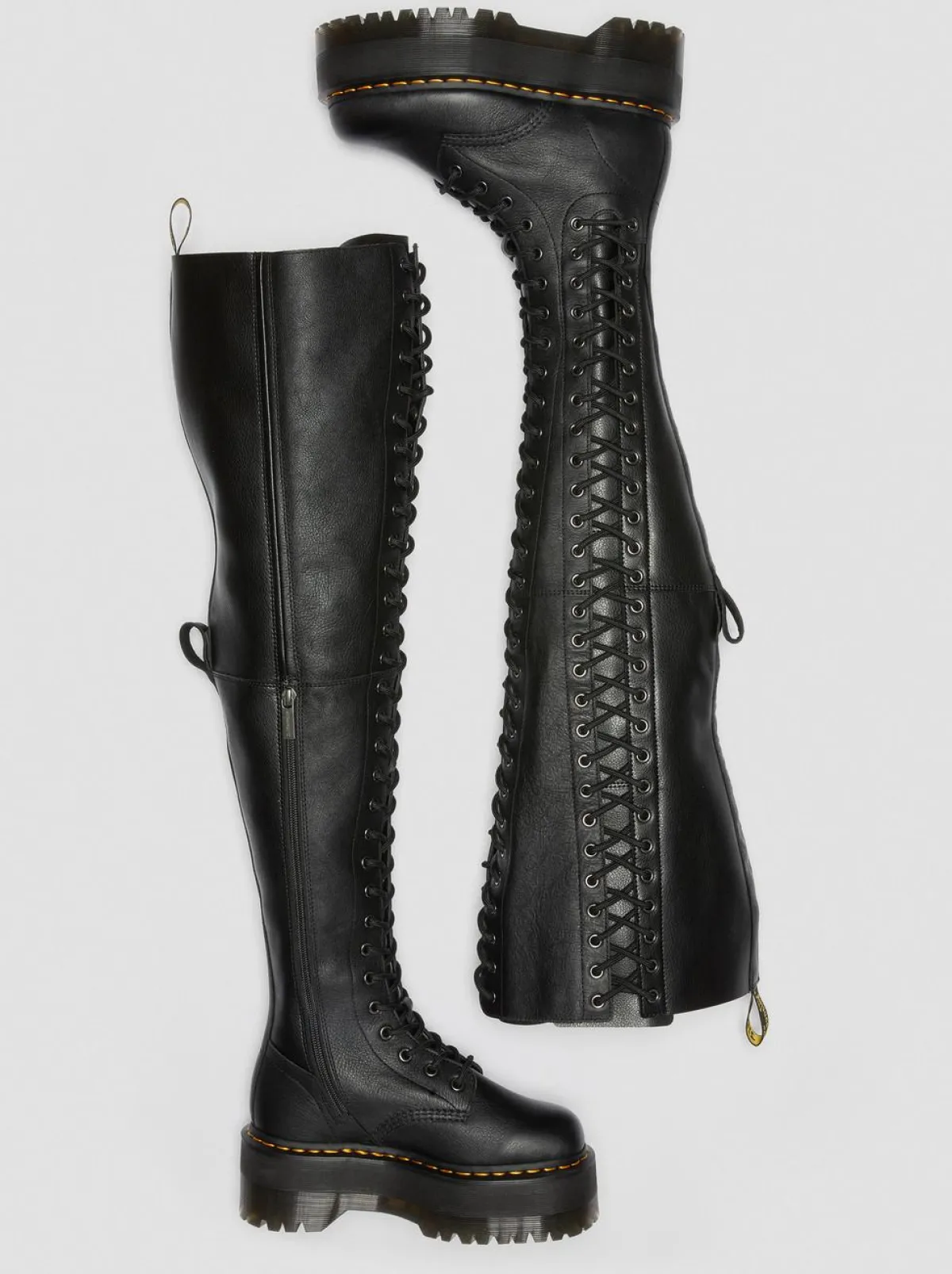 Best Azreya Max Leren Platform Laarzen met 26-veterogen WOMENS Hoge Laarzen|Platform Laarzen