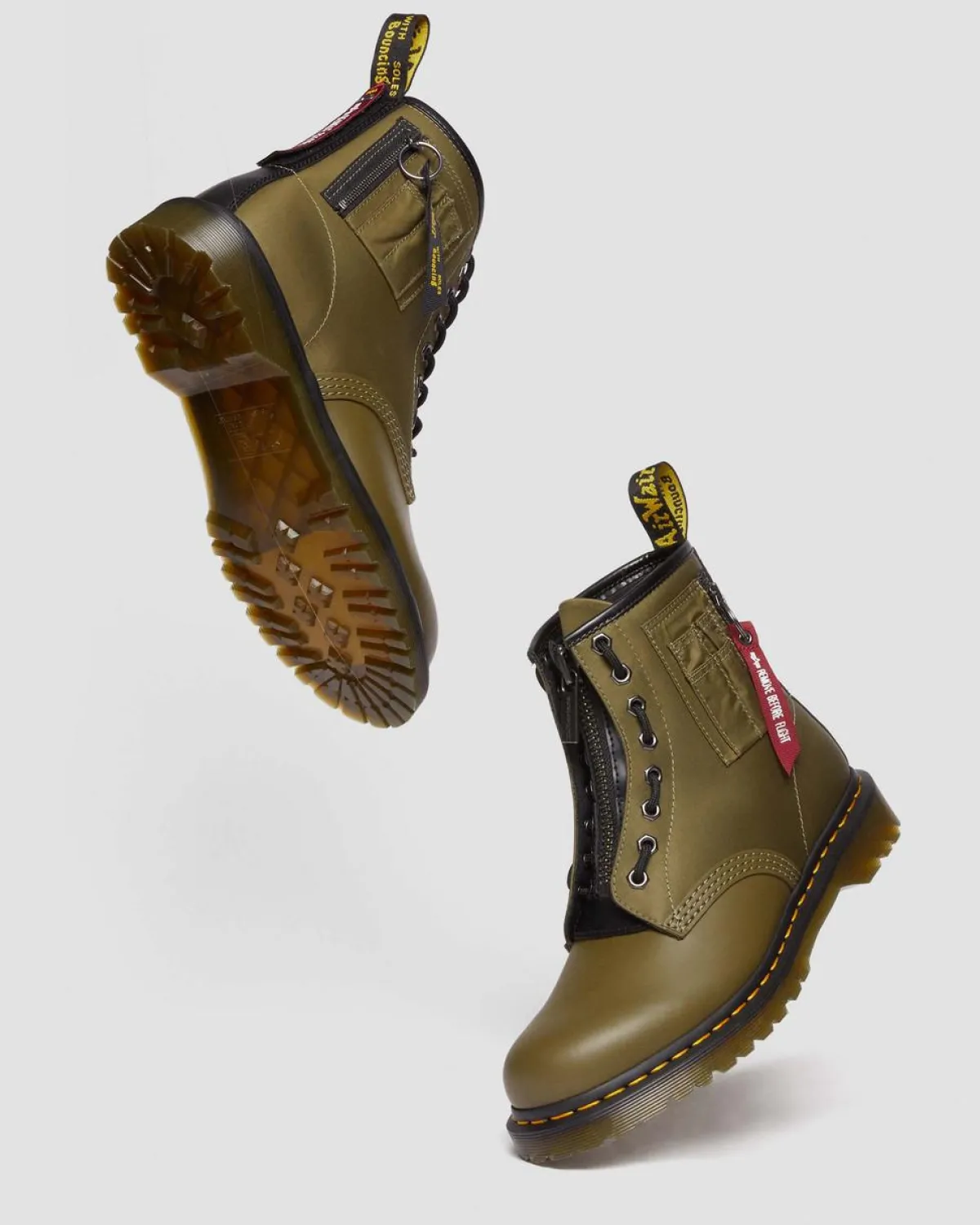 Store 1460 BEN ALPHA INDUSTRIES LEREN & NYLON LAARS UNISEX Nieuw Binnen|Trending Stijlen