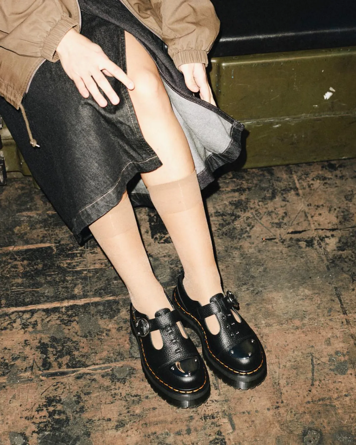 Store Bethan Piercing Leren Platform Mary Jane Schoenen Platform Schoenen|Mary Jane Schoenen