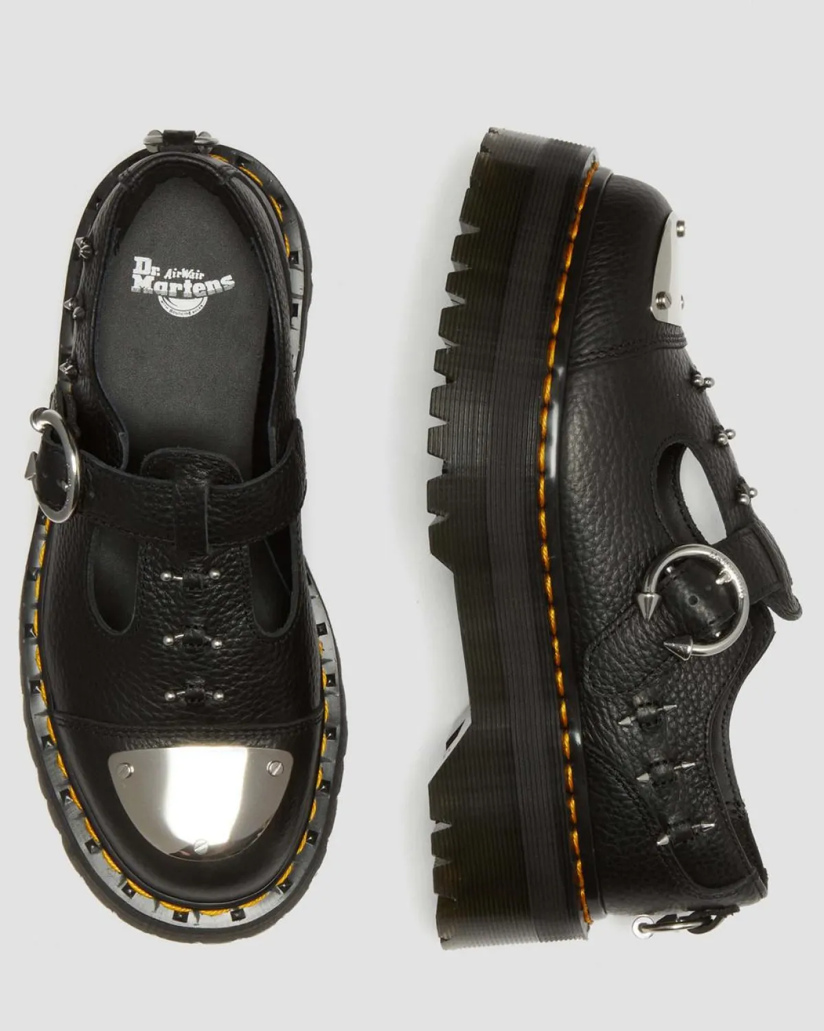 Store Bethan Piercing Leren Platform Mary Jane Schoenen Platform Schoenen|Mary Jane Schoenen