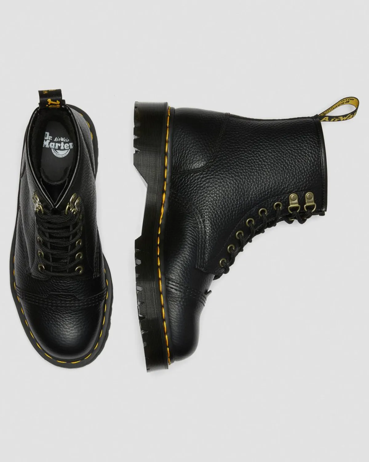 Fashion 1460 Bex Imitatiebont Gevoerde Leren Veterlaarzen GIFTS Platform Laarzen|Enkellaarzen