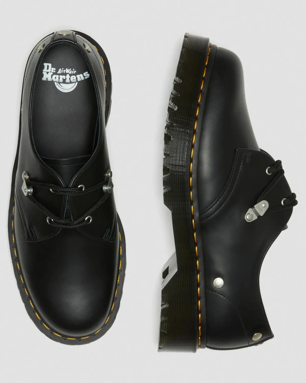 Fashion 1461 Bex Leren Schoenen met Studs MENS Nette Schoenen
