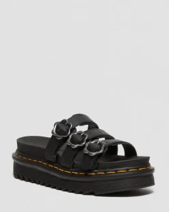 Best Sale Blaire Bloemengesp Leren Slide Sandalen WOMENS Slippers|Lichte Sandalen
