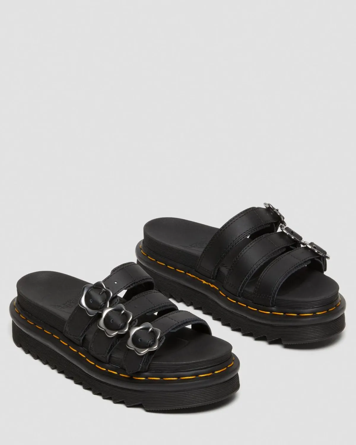 Best Sale Blaire Bloemengesp Leren Slide Sandalen WOMENS Slippers|Lichte Sandalen