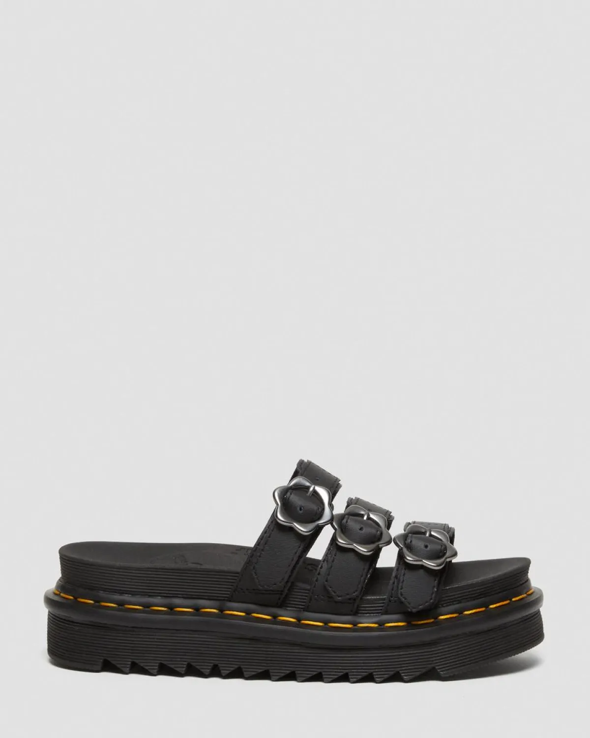 Best Sale Blaire Bloemengesp Leren Slide Sandalen WOMENS Slippers|Lichte Sandalen