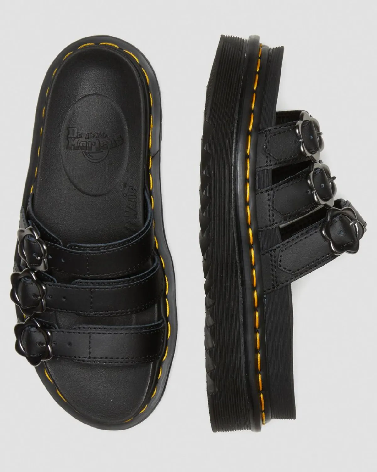 Best Sale Blaire Bloemengesp Leren Slide Sandalen WOMENS Slippers|Lichte Sandalen