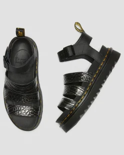 Outlet Blaire Dames Wild Croc Leren Sandalen WOMENS Lichte Sandalen|Sandalen