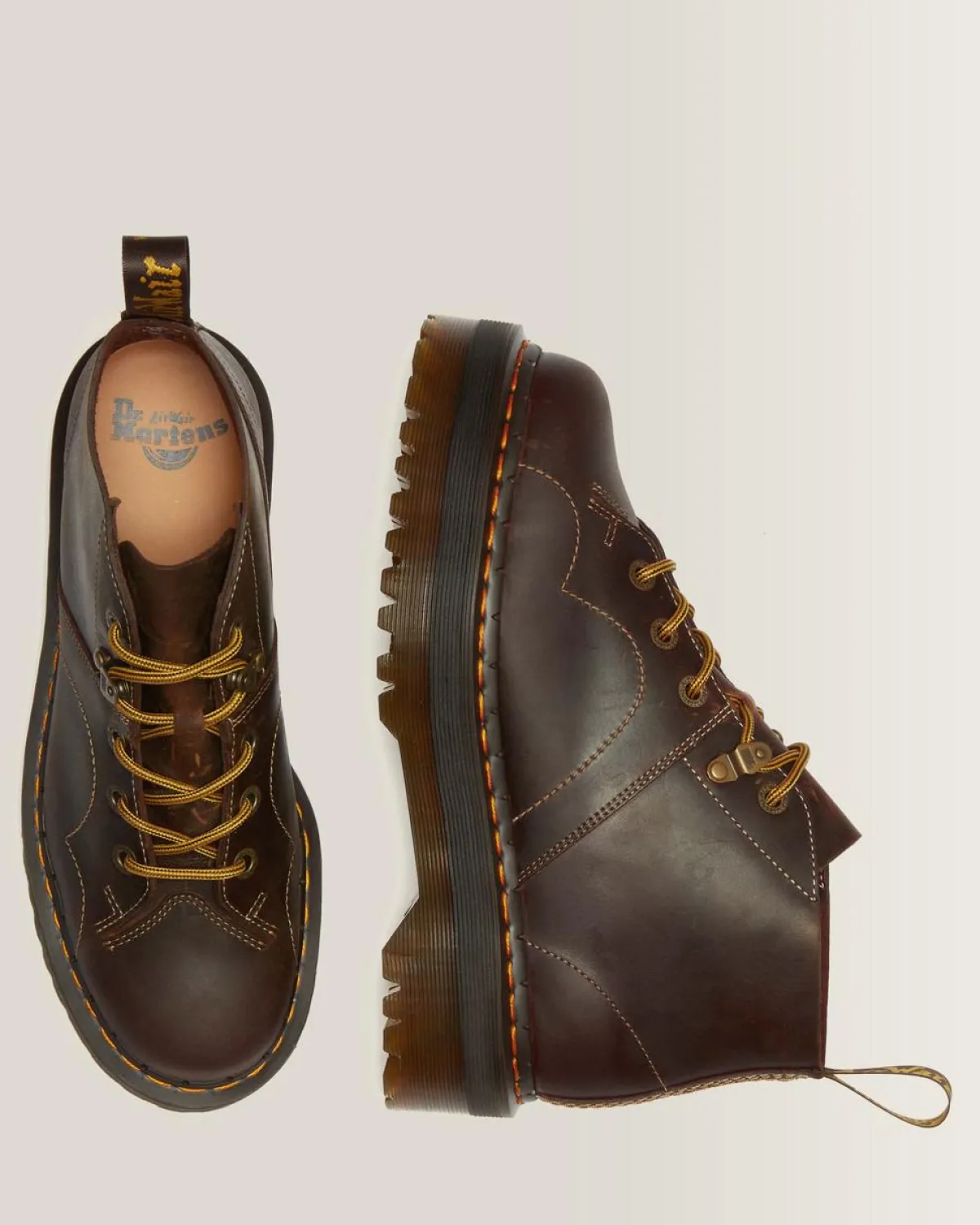 Fashion Church Arc Crazy Horse Platform Monkey Laarzen Trending Stijlen|Platform Laarzen