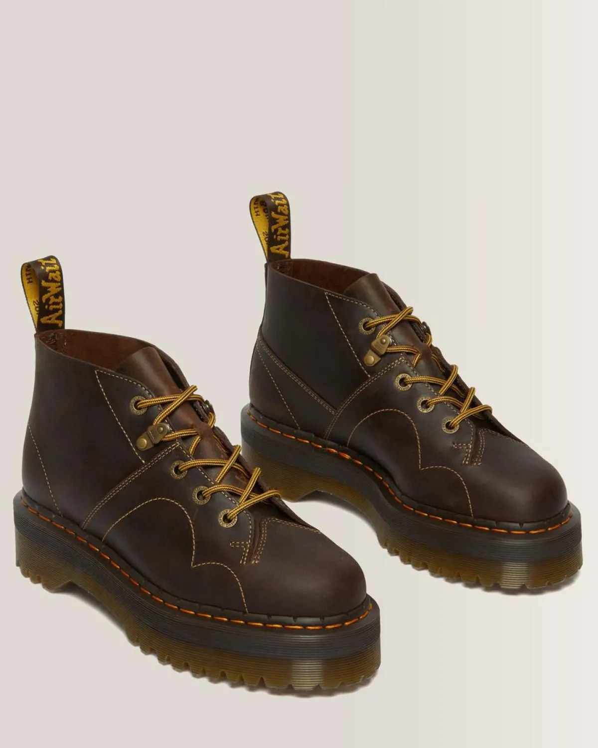 Fashion Church Arc Crazy Horse Platform Monkey Laarzen Trending Stijlen|Platform Laarzen