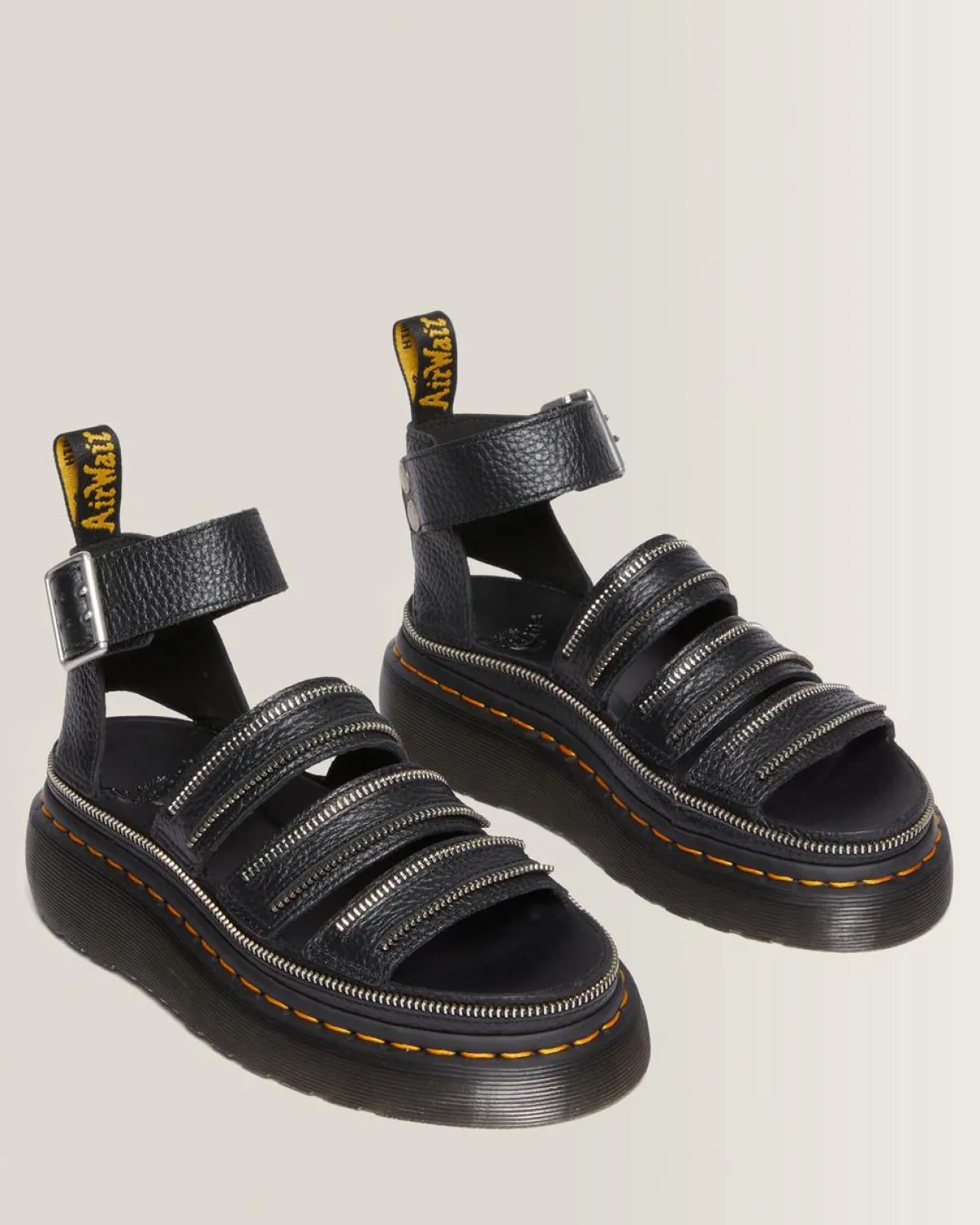 Store Clarissa II Quad Hardware Gemalen Nappa Leren Platform Sandalen WOMENS Dames Sale|Platform Sandalen