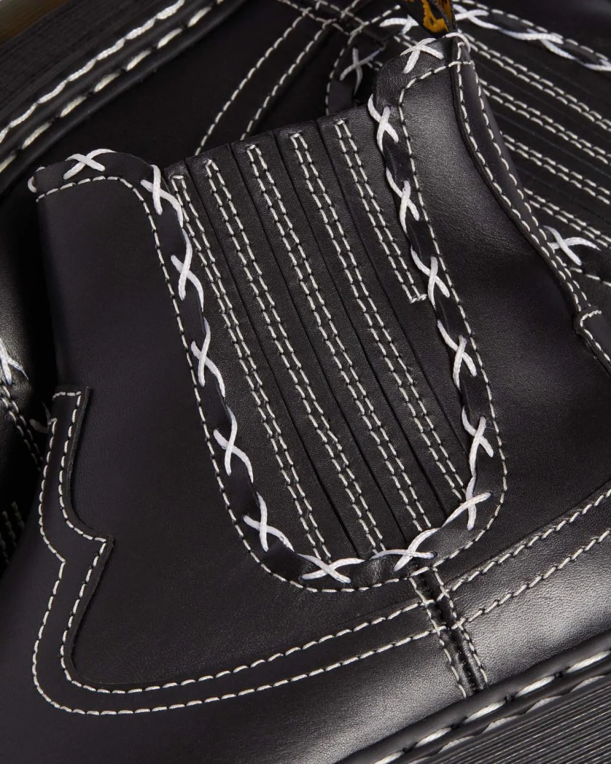 Clearance 2976 Contrasterende Steek Leren Chelsea Laarzen Originals|Nieuw Binnen