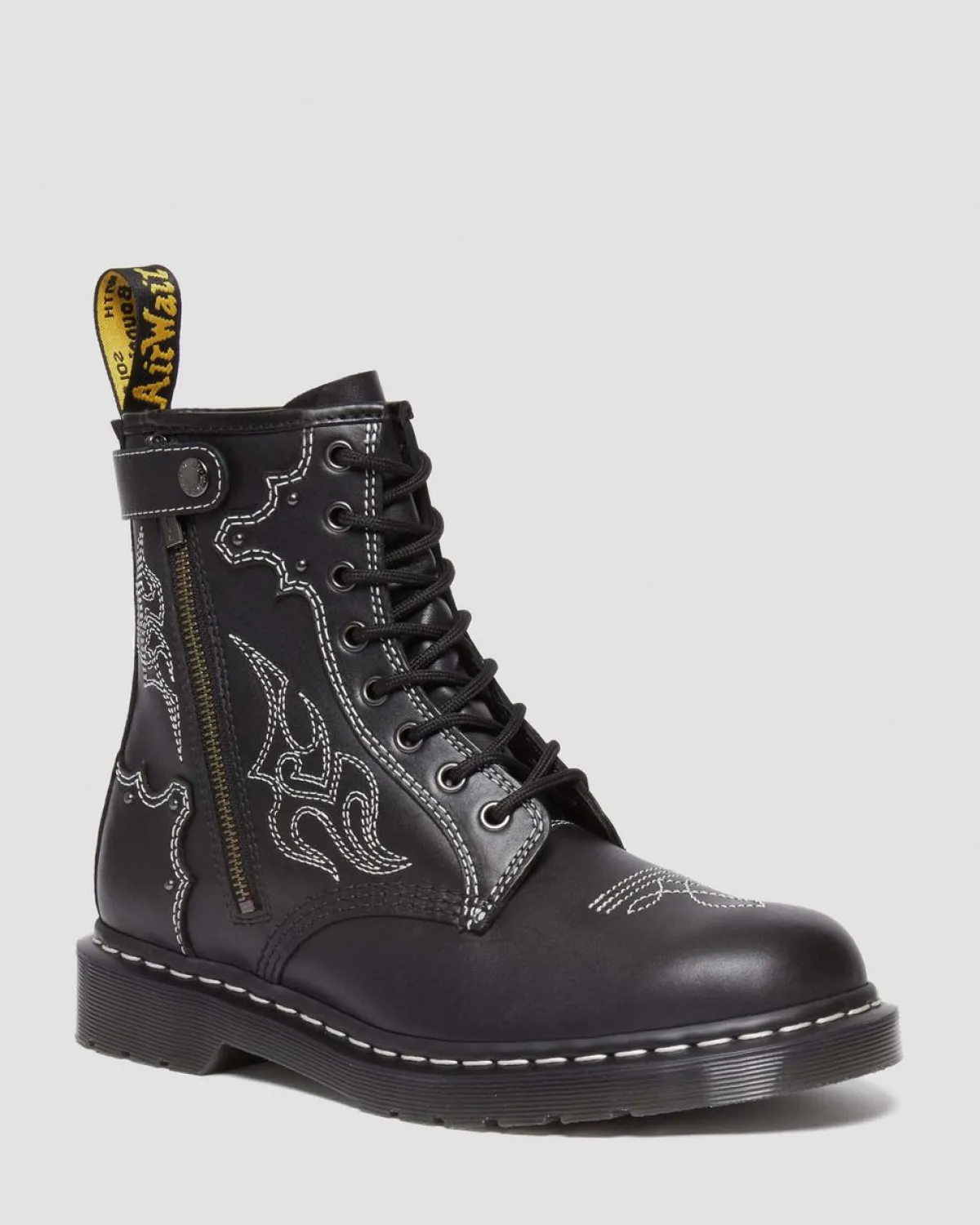 Best Sale 1460 Contrasterende Steek Leren Veterlaarzen Originals|Nieuw Binnen