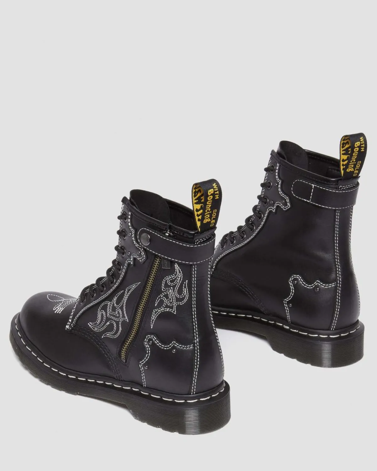 Best Sale 1460 Contrasterende Steek Leren Veterlaarzen Originals|Nieuw Binnen