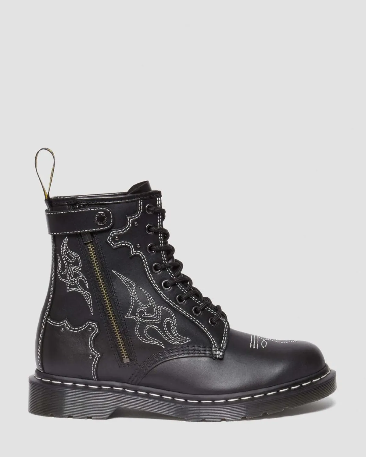 Best Sale 1460 Contrasterende Steek Leren Veterlaarzen Originals|Nieuw Binnen