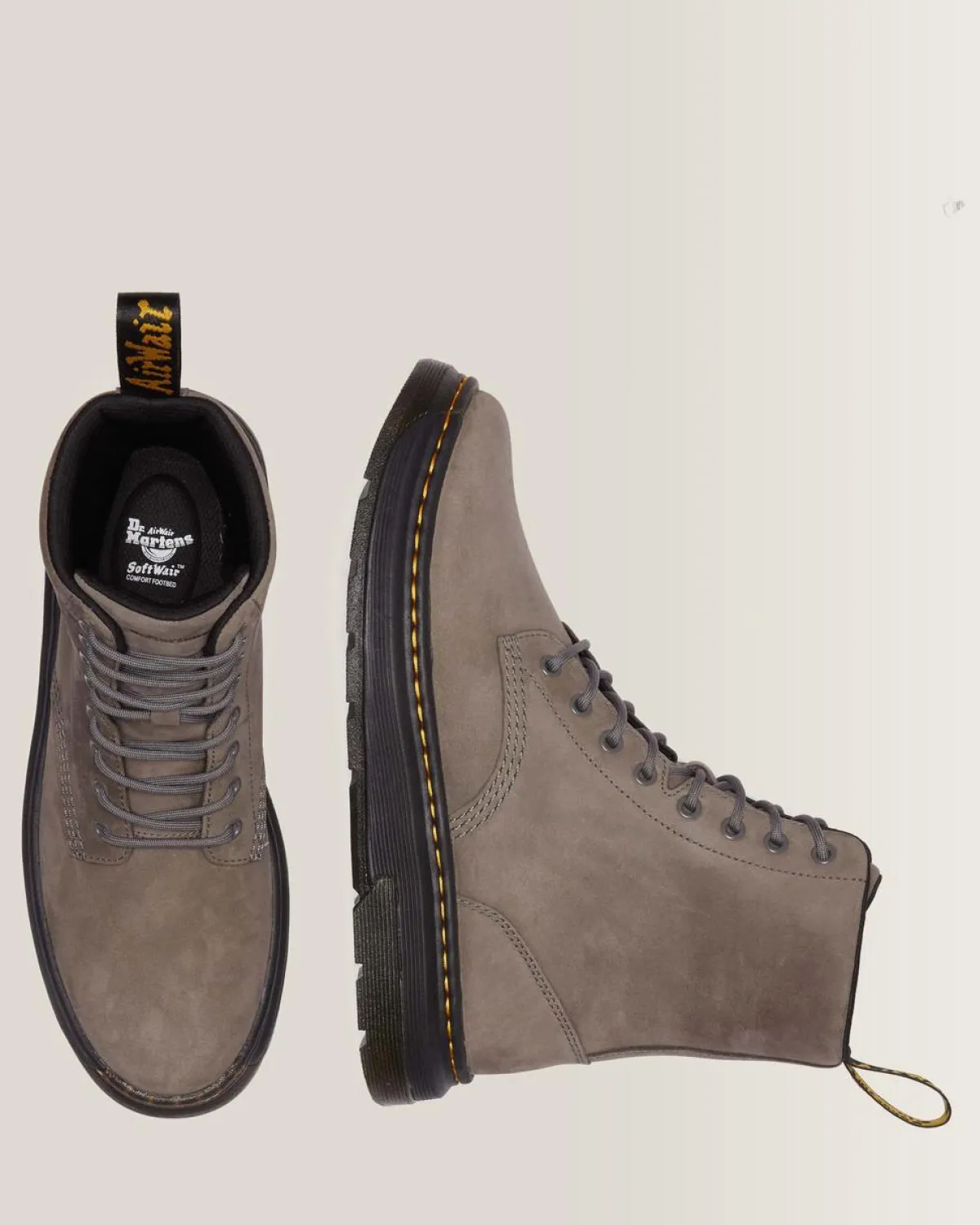 Online Crewson Leren Veterlaarzen UNISEX Suède|Trending Stijlen