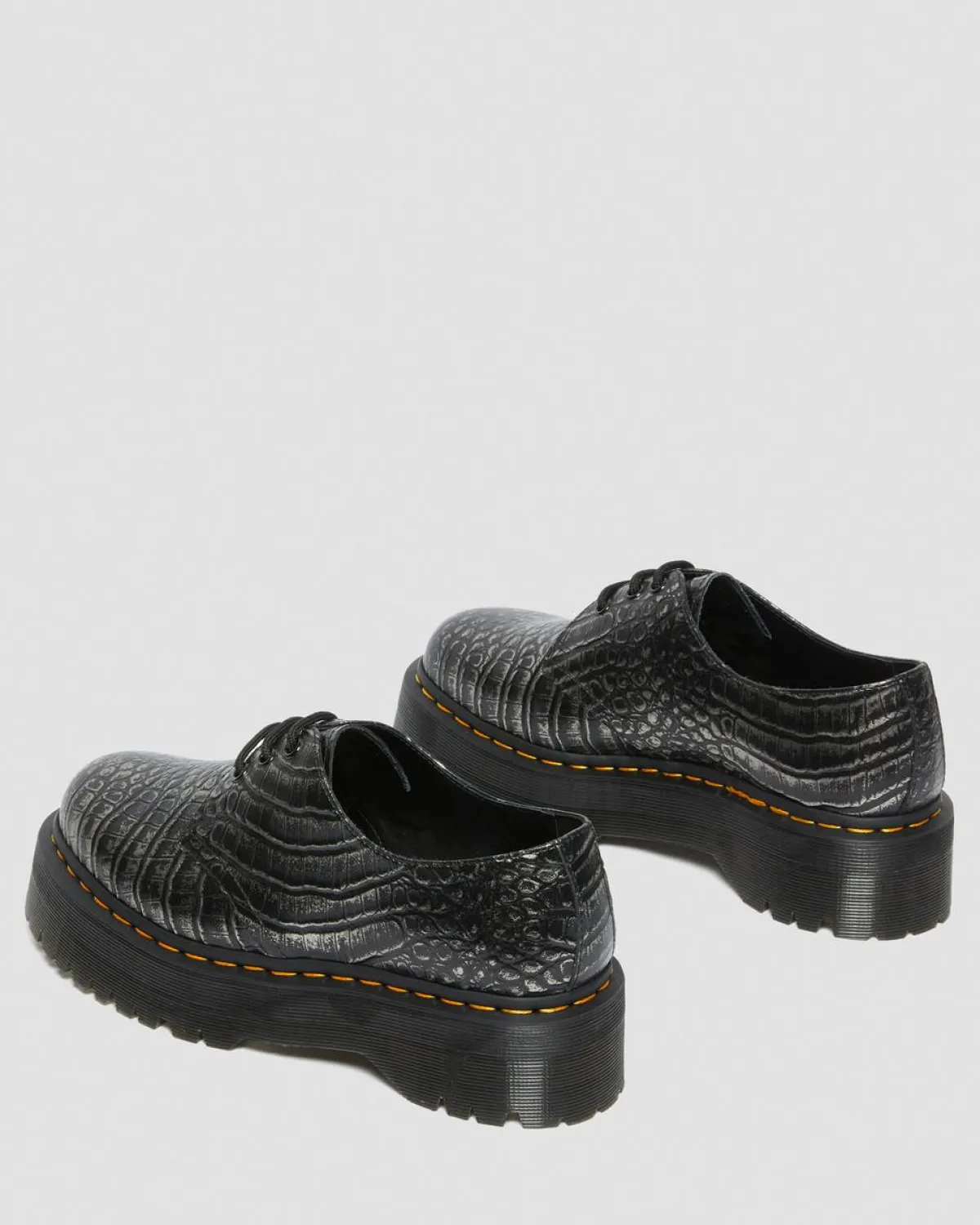 Flash Sale 1461 Croc Emboss Leren Platform Schoenen WOMENS Platform Schoenen