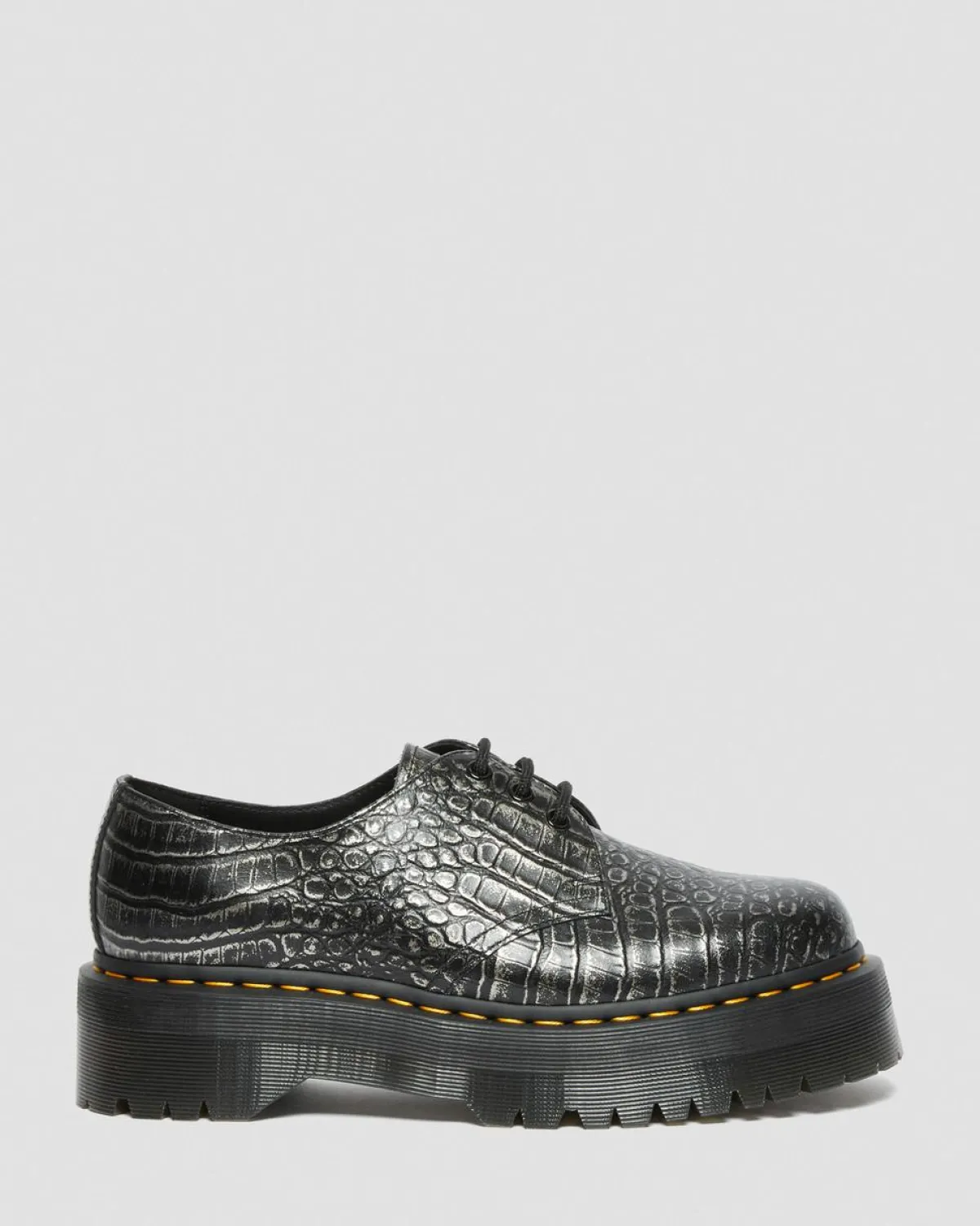 Flash Sale 1461 Croc Emboss Leren Platform Schoenen WOMENS Platform Schoenen