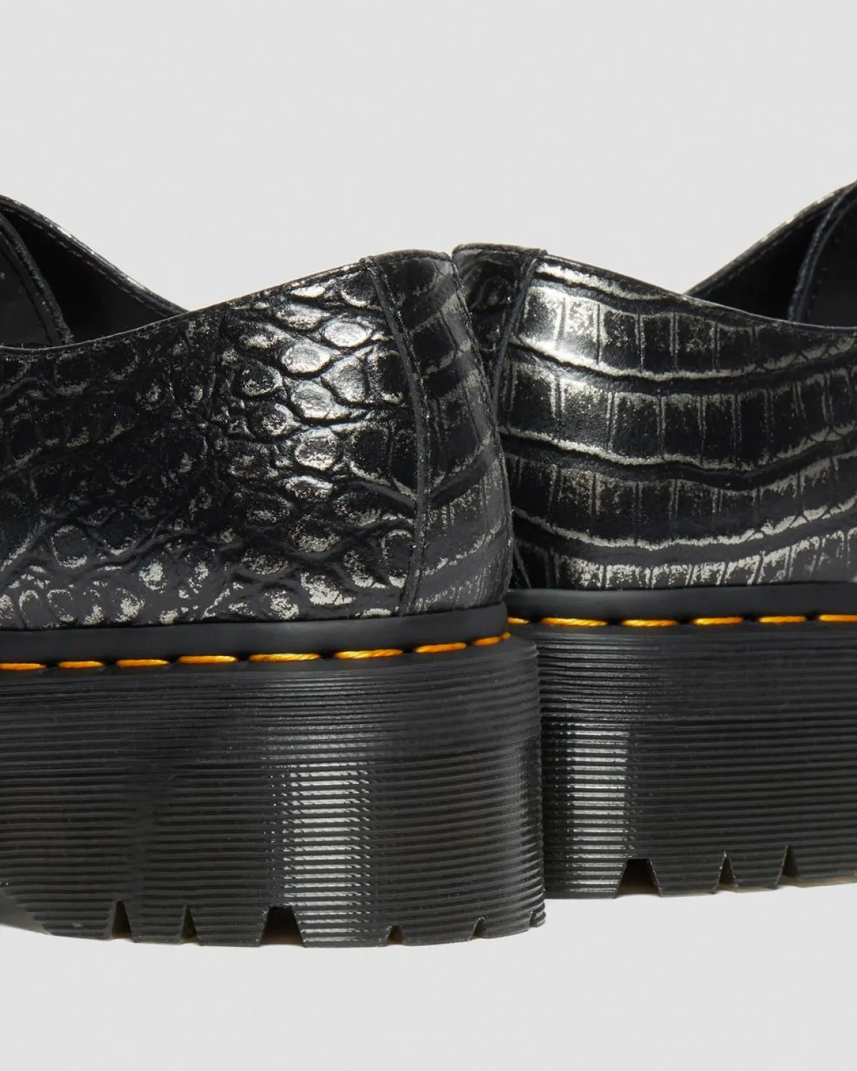 Flash Sale 1461 Croc Emboss Leren Platform Schoenen WOMENS Platform Schoenen