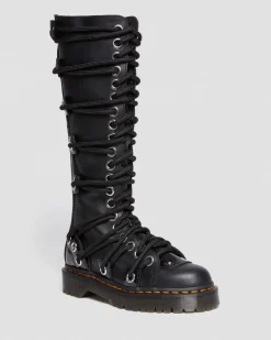 Store Daria 1B60 Bex Leren Kniehoge Veterlaarzen UNISEX Hoge Laarzen|Veterlaarzen