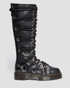 Store Daria 1B60 Bex Leren Kniehoge Veterlaarzen UNISEX Hoge Laarzen|Veterlaarzen