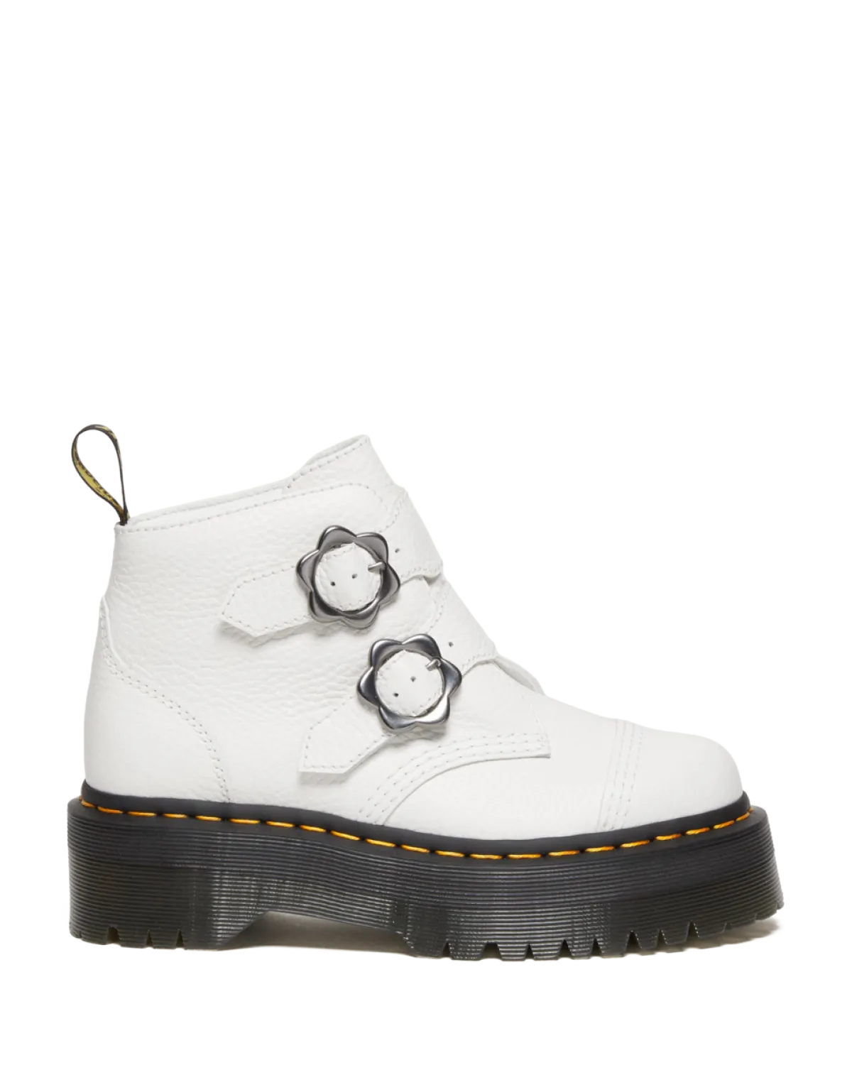 Cheap Devon Bloemengesp Gemalen Nappa Leren Platformlaarzen WOMENS Dames Sale|Zachte Leren Laarzen