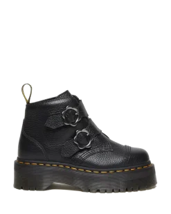 Fashion Devon Bloemengesp Gemalen Nappa Leren Platformlaarzen WOMENS Zachte Leren Laarzen