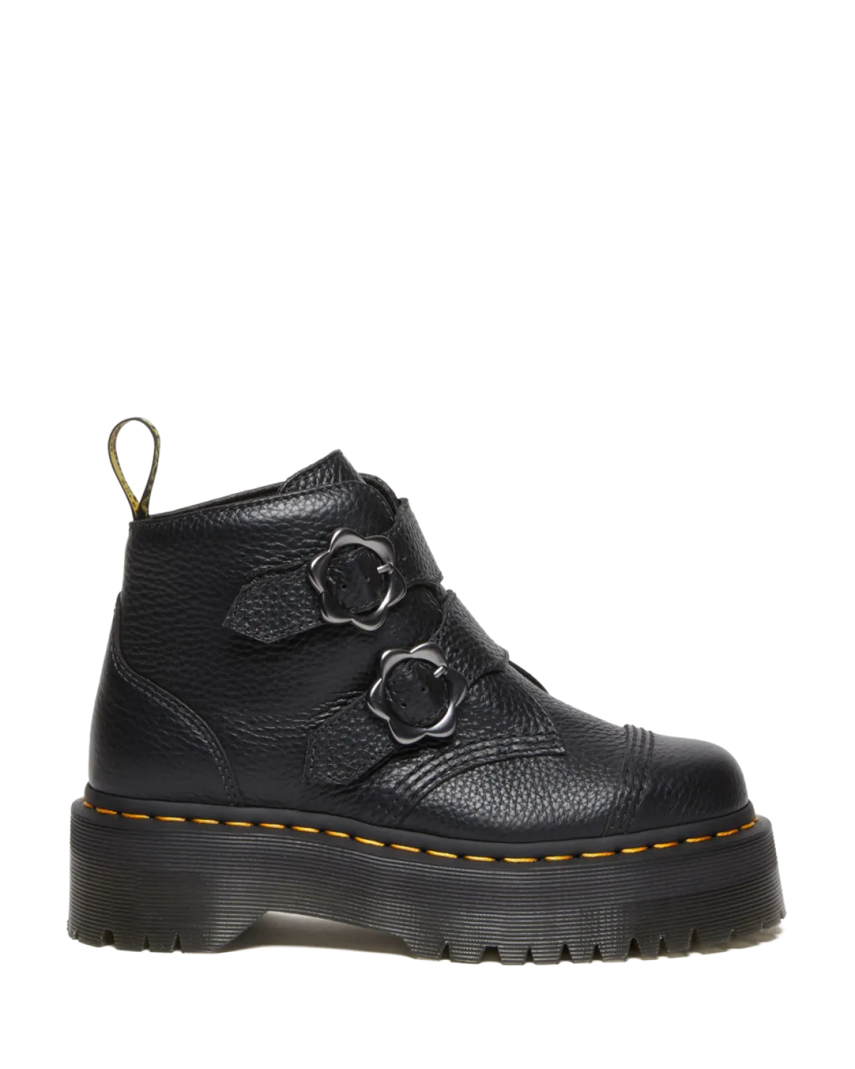 Fashion Devon Bloemengesp Gemalen Nappa Leren Platformlaarzen WOMENS Zachte Leren Laarzen