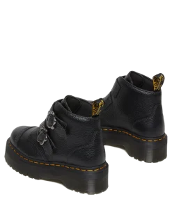 Fashion Devon Bloemengesp Gemalen Nappa Leren Platformlaarzen WOMENS Zachte Leren Laarzen