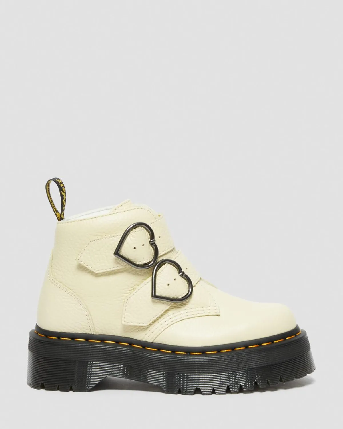 New Devon Heart Leren Platform Laarzen WOMENS Dames Sale|Enkellaarzen