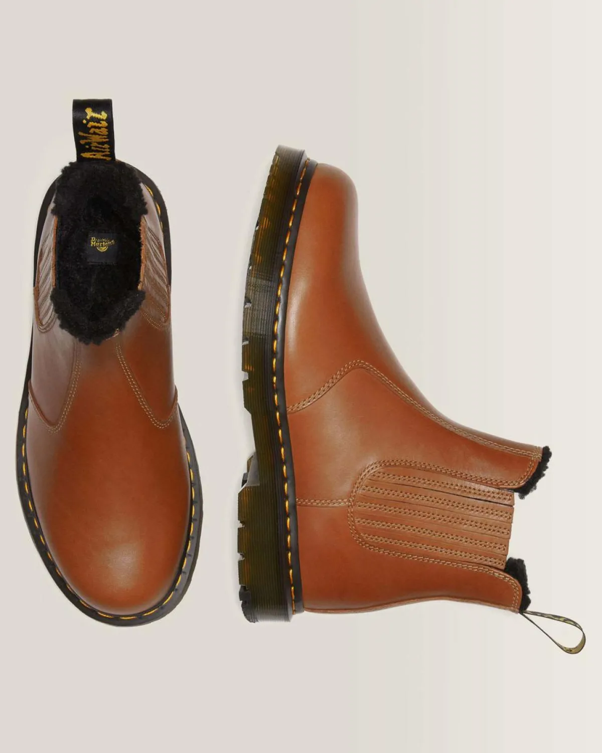 Discount 2976 DM's Wintergrip Leren Chelsea Laarzen MENS Enkellaarzen|Winter Stijlen