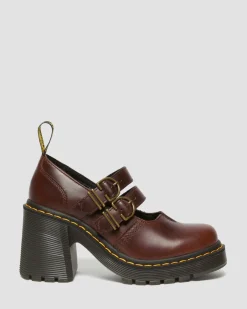 Best EVIEE LEREN MARY JANE SCHOENEN MET UITLOPENDE HAK WOMENS Hakken|Nieuw Binnen