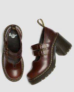Best EVIEE LEREN MARY JANE SCHOENEN MET UITLOPENDE HAK WOMENS Hakken|Nieuw Binnen